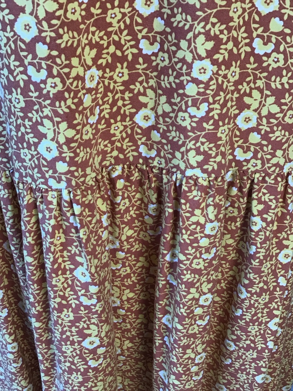 Madewell Mustard Floral V-Neck Button Front Dress - Picture 7 of 11